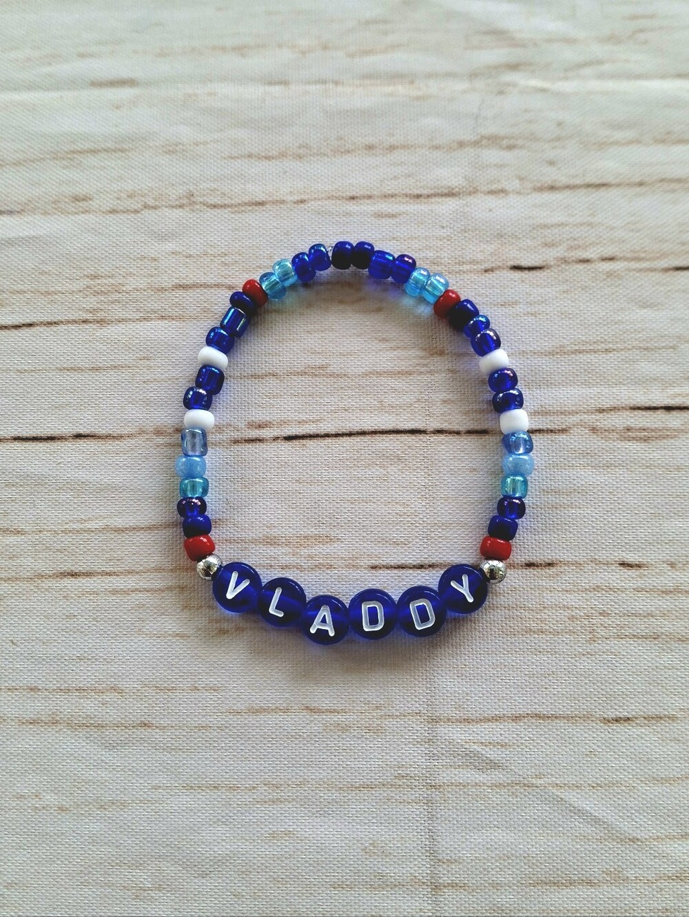 Baseball Fan Friendship Bracelet Blue Jays Vladdy NEW Handmade
